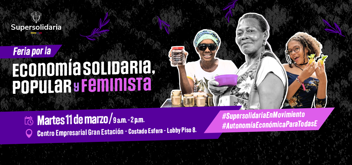 Banner feria economía popular y feminista.