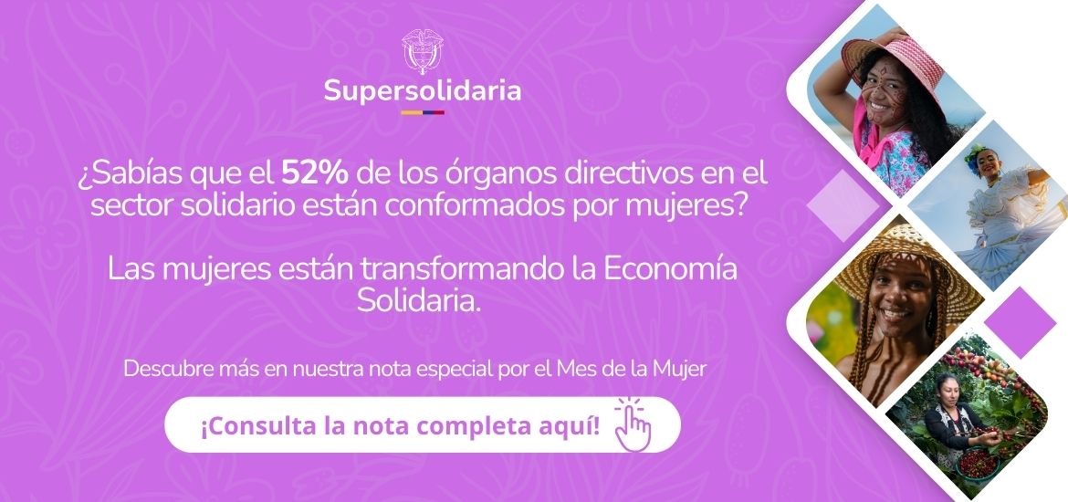 Banner las mujeres en la economía solidaria