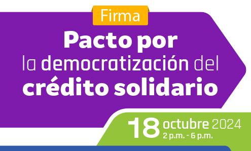 Banner del evento del pacto de la democratización del crédito