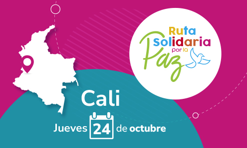 Banner de la Ruta Solidaria por la Paz - Cali