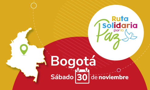 Banner Ruta Solidaria por la Paz en Bogotá