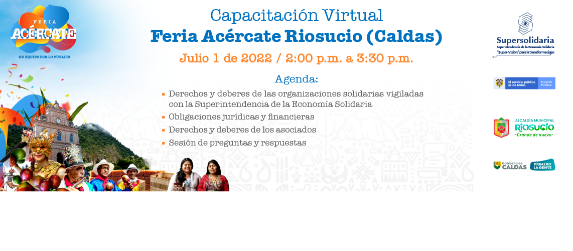 Capacitación virtual Feria Acércate Riosucio (Caldas)