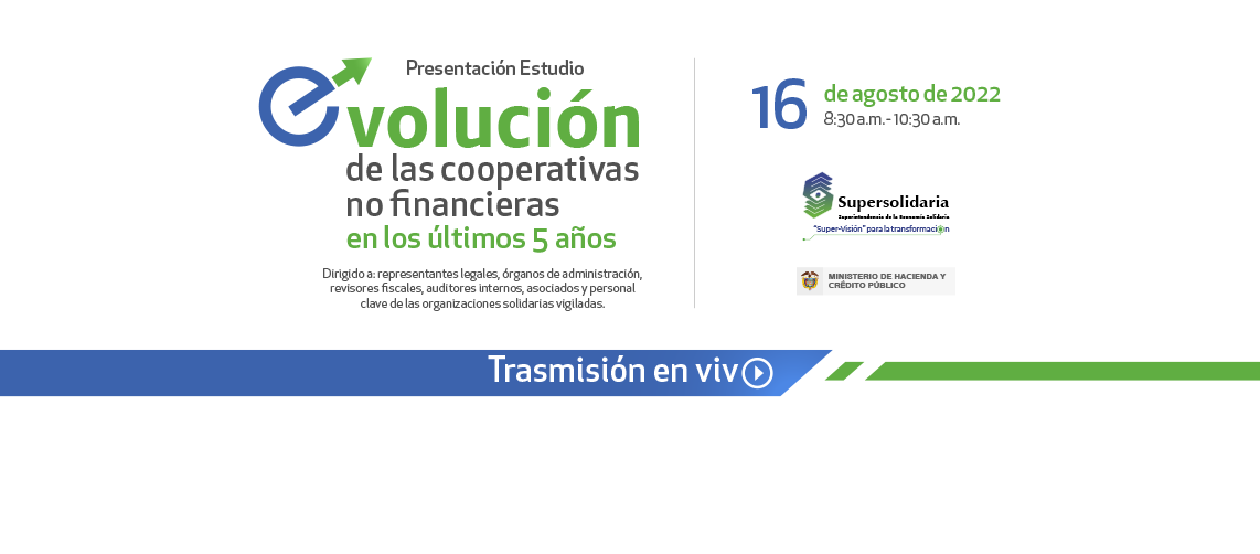 Siga en vivo la presentación estudio evolución Cooperativas no financieras en los últimos 5 años