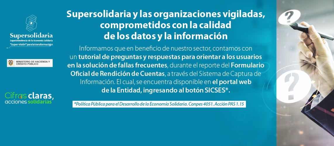 Supersolidaria y las organizaciones vigiladas, comprometidos con la calidad de los datos y la información