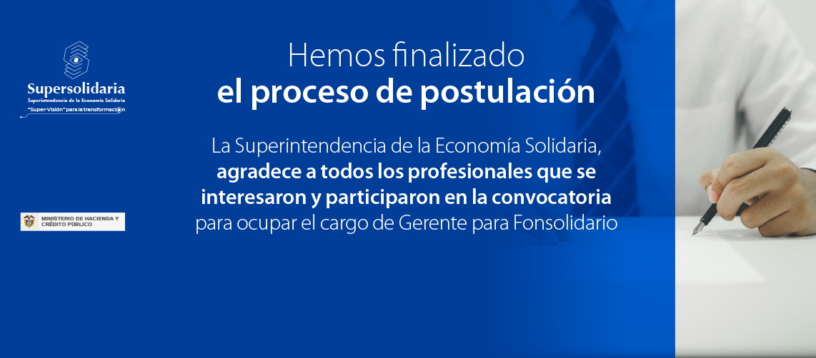 Hemos finalizado el proceso de postulación