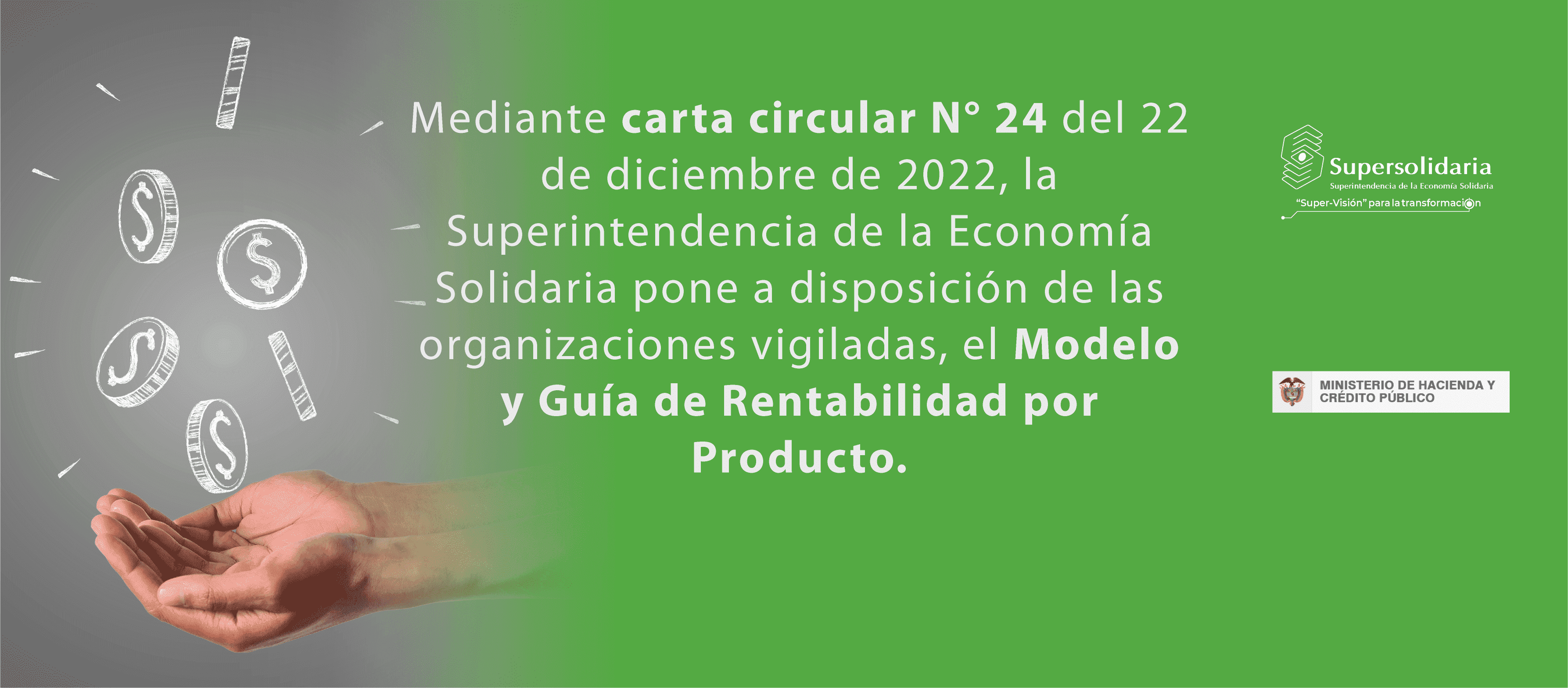 banner que anuncia la publicación de la carta circular 24 la cual contiene el modelo y guía de rentabilidad por producto 