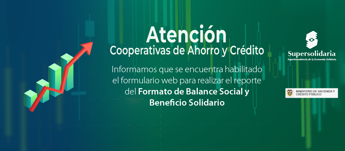 Imagen a manera de banner web informando que se habilitó el formulario web para reporte del Formato de Balance Social y Beneficio Solidario