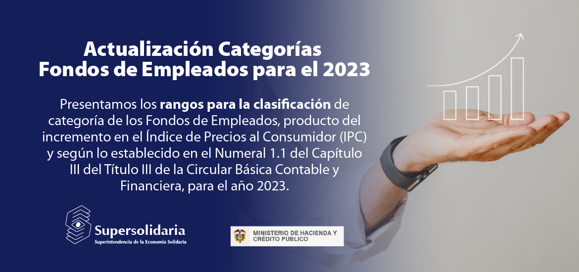 banner web que informa sobre la actualización de las categorías de los Fondos de Empleados para el 2023