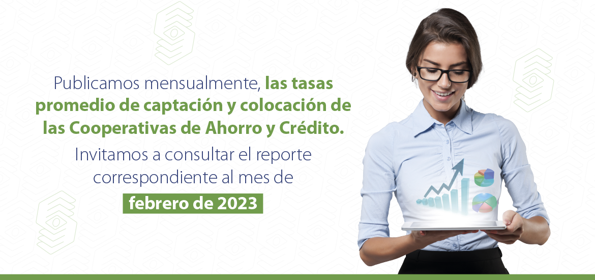 Tasas Promedio Ponderadas Captación y Colocación Cooperativas de Ahorro pertenecientes al mes de Febrero del año 2023.