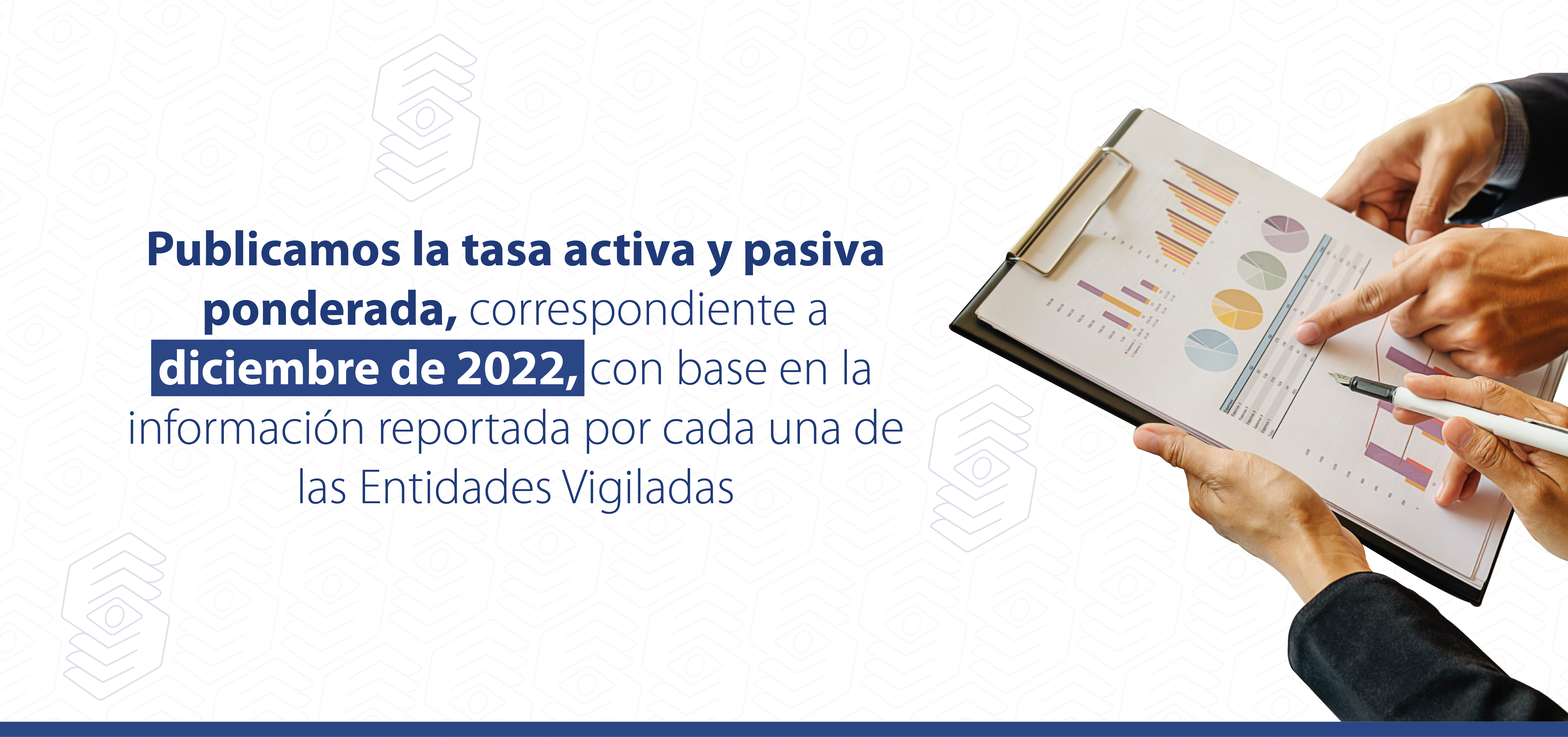 Tasa activa y pasiva ponderada correspondiente a diciembre de 2022