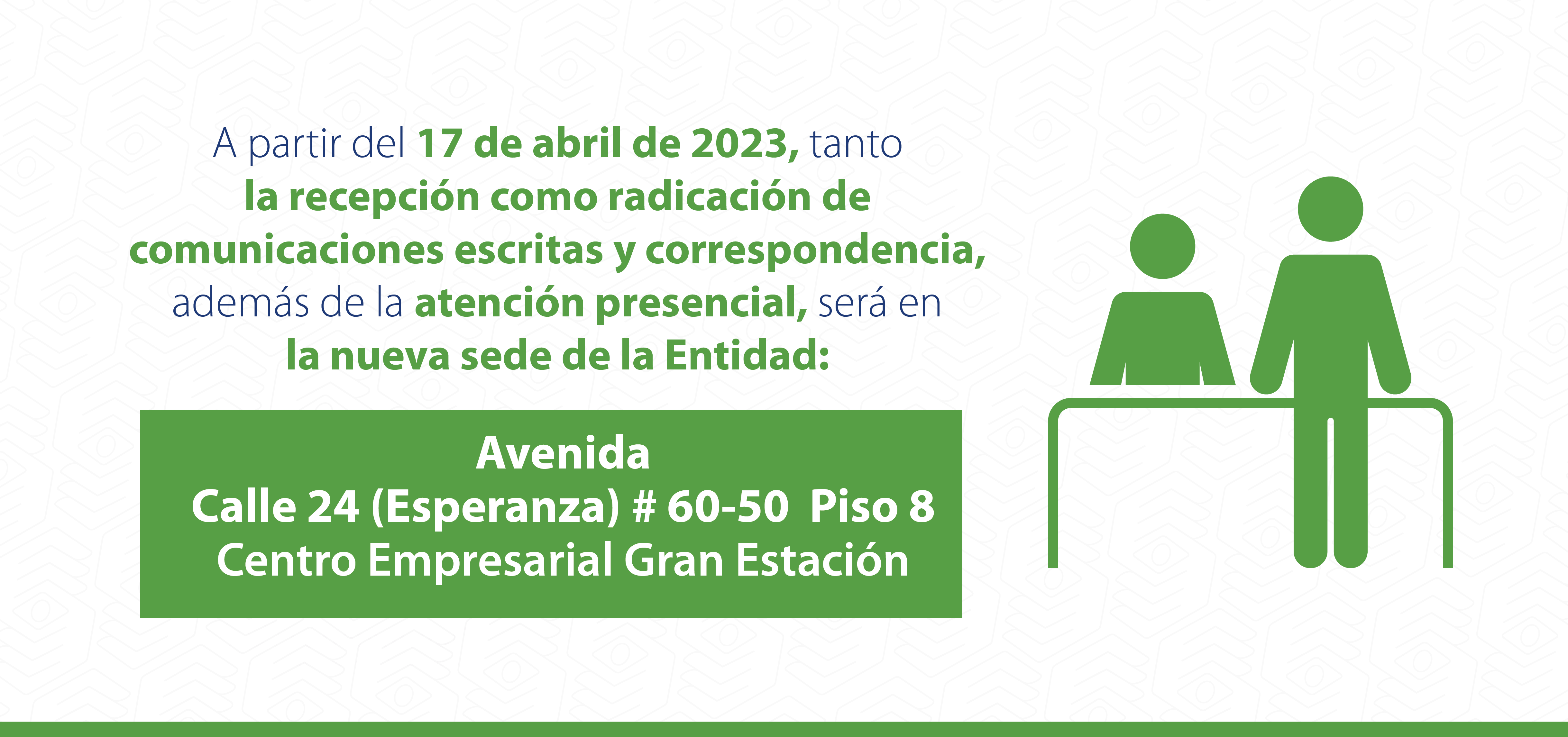 Dirección de la nueva Sede a partir del 17 de Abril del 2023.