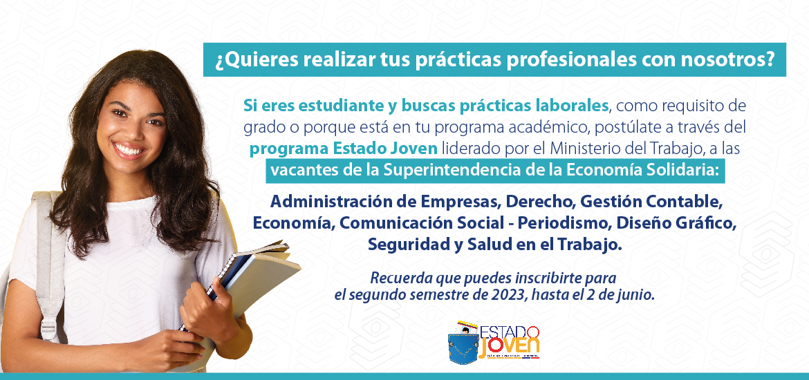 Termina plazo postulaciones segundo semestre 2023 prácticas profesionales programa Estado Joven