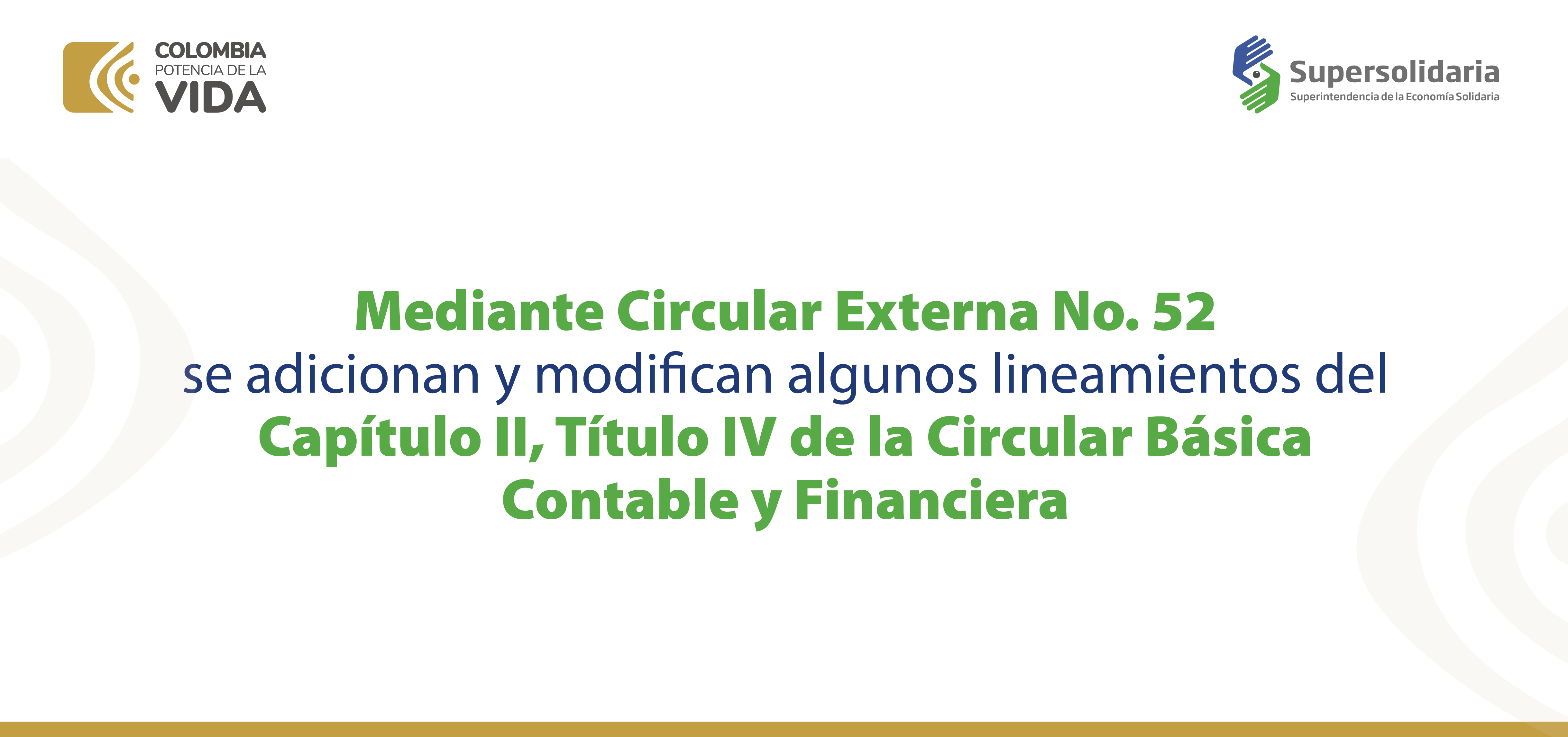 Circular externa numero 52