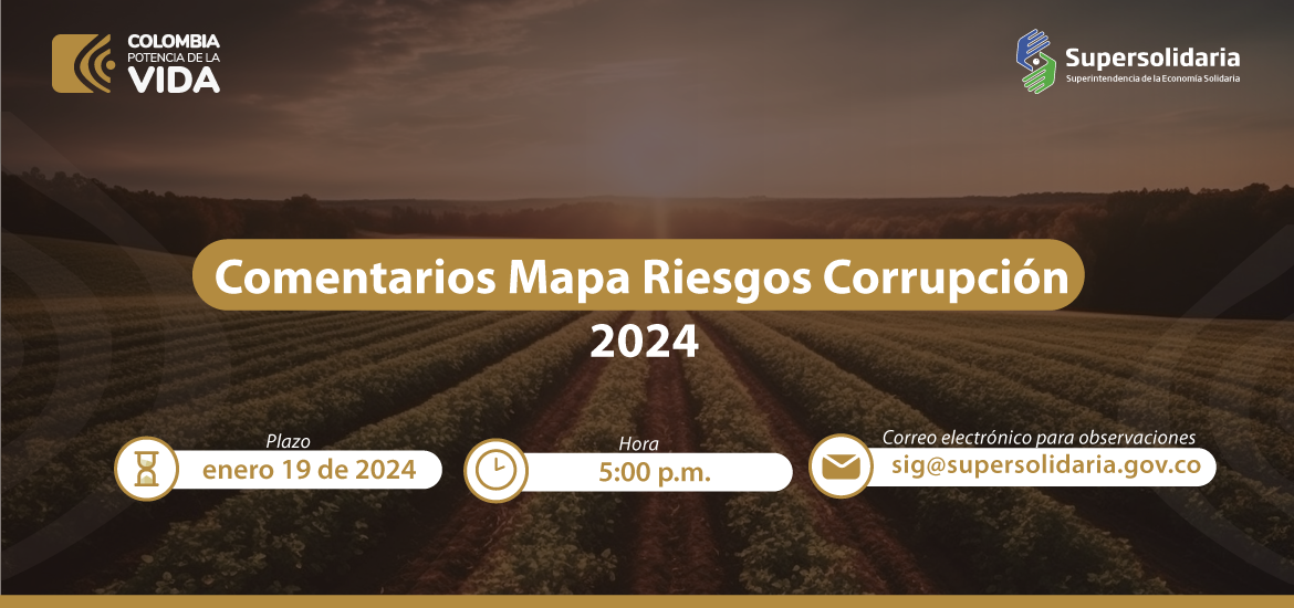 Para comentarios propuesta Mapa Riesgos Corrupción vigencia 2024