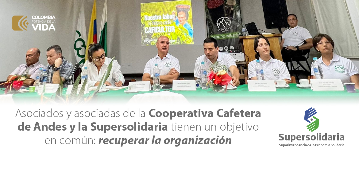 “Reactivar la Cooperativa Cafetera de Andes es una prioridad”, afirma la superintendenta María José Navarro.