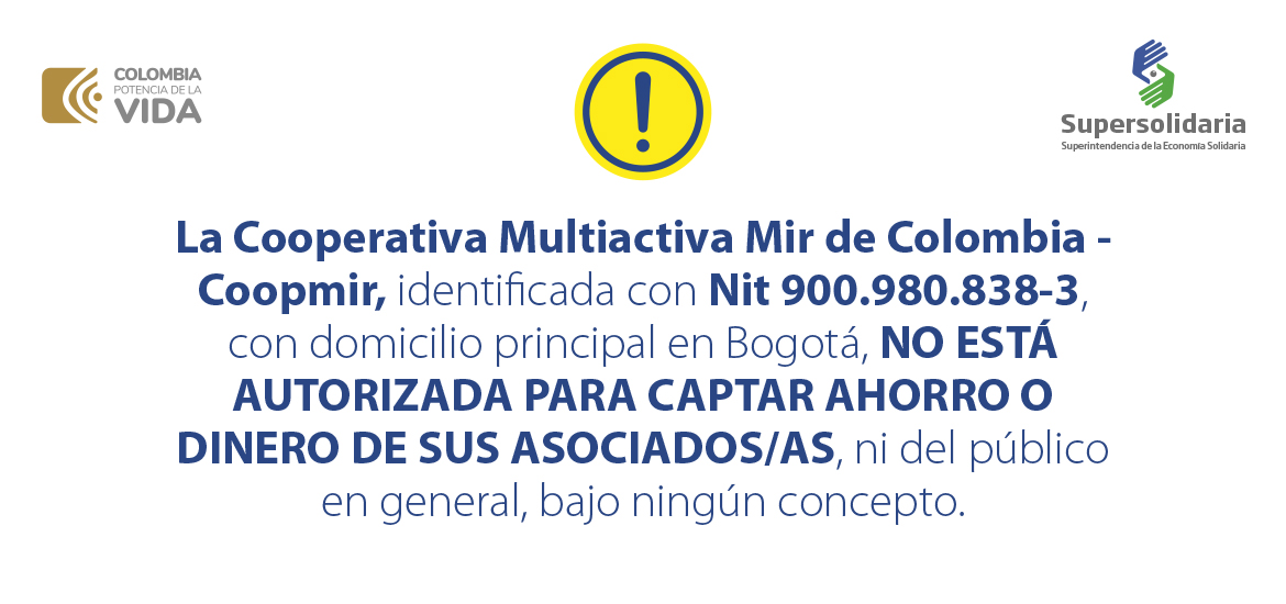 Este es un mensaje importante para los asociados y asociadas a Coopmir.