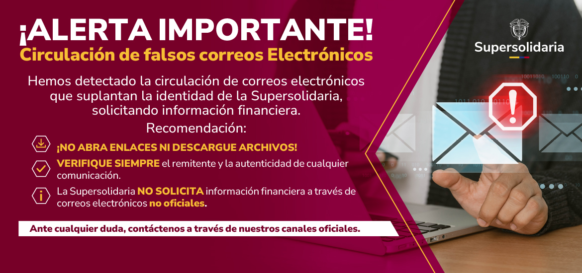 banner alerta de suplantación