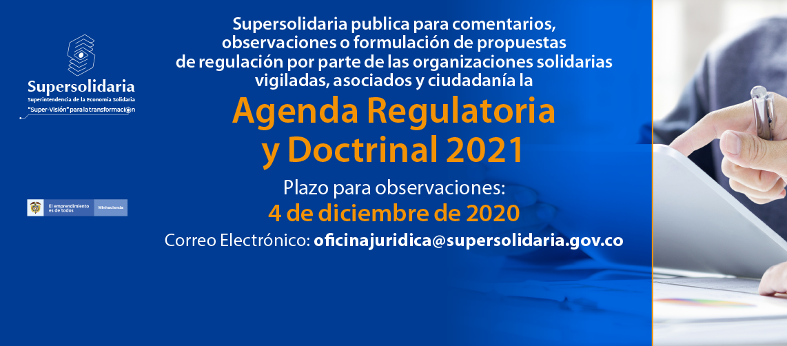 Se publica para comentarios Agenda Regulatoria y Doctrinal 2021