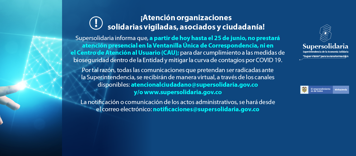 Atención virtual desde hoy hasta el 25 de Junio