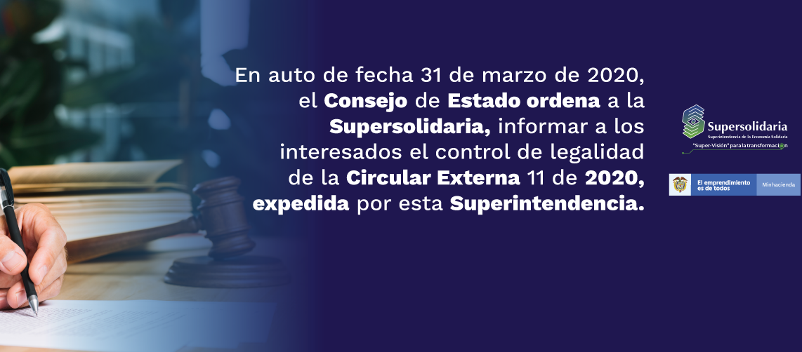  Consejo de Estado ordena a la SES informar control de legalidad Circular Externa 11 de 2020