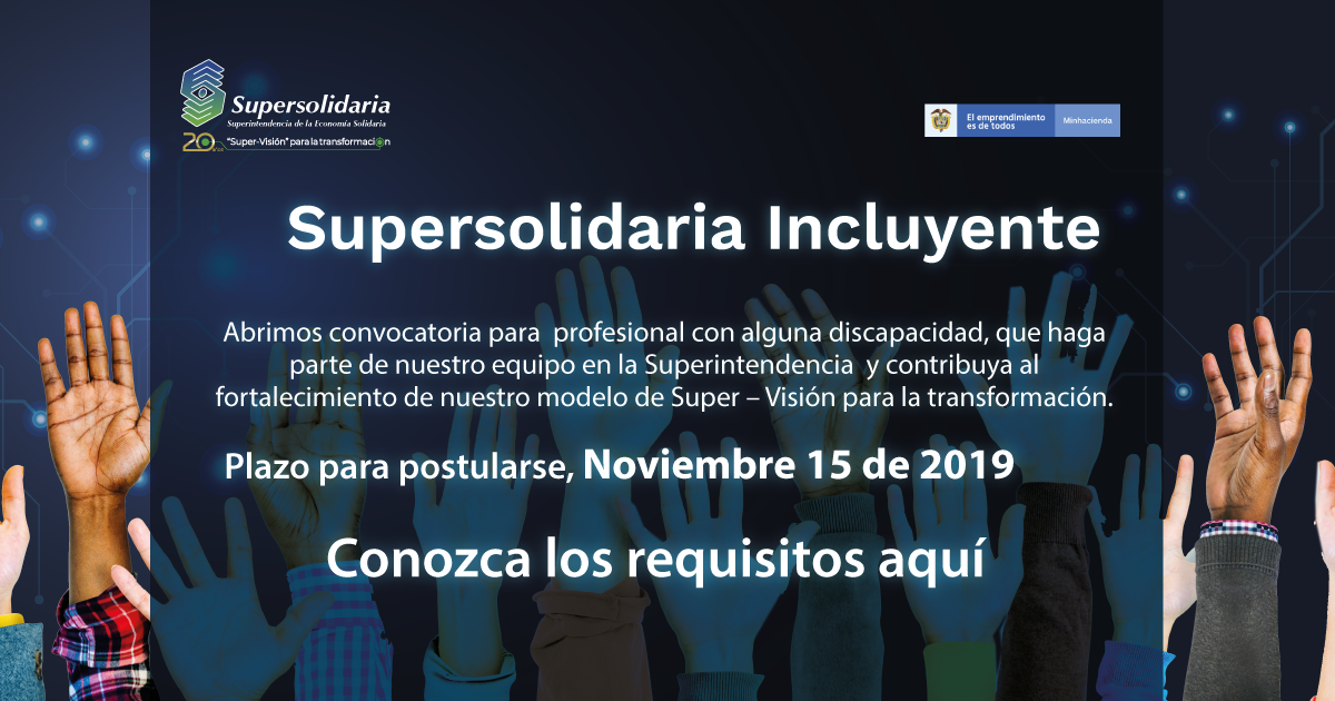 Convocatoria para profesional en condición de discapacidad