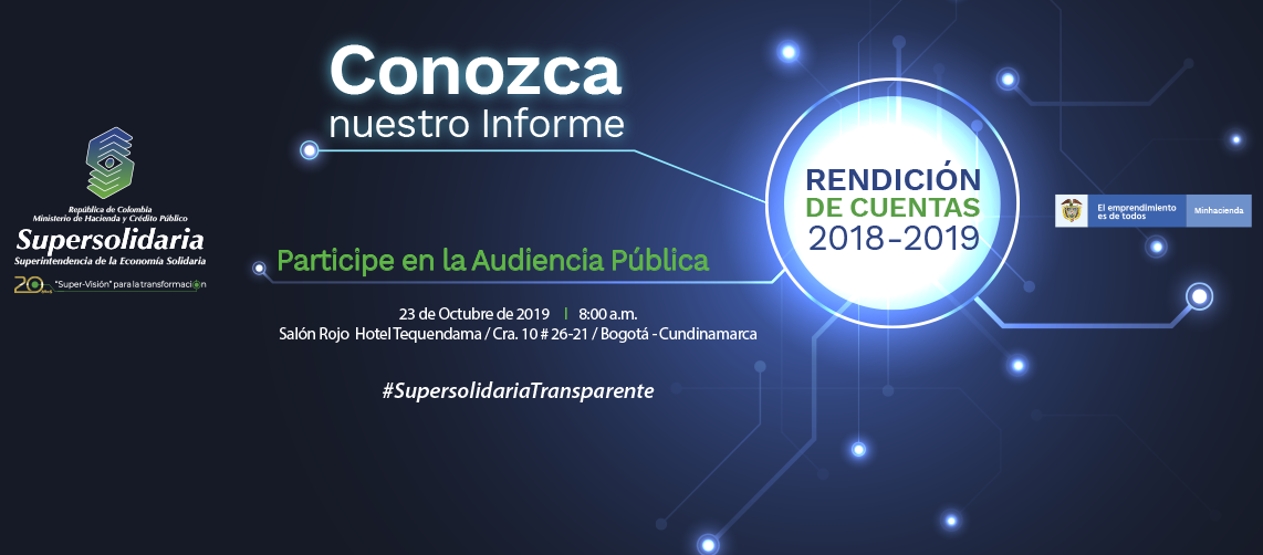 Supersolidaria publica el Informe de Rendición de Cuentas 2018 – 2019