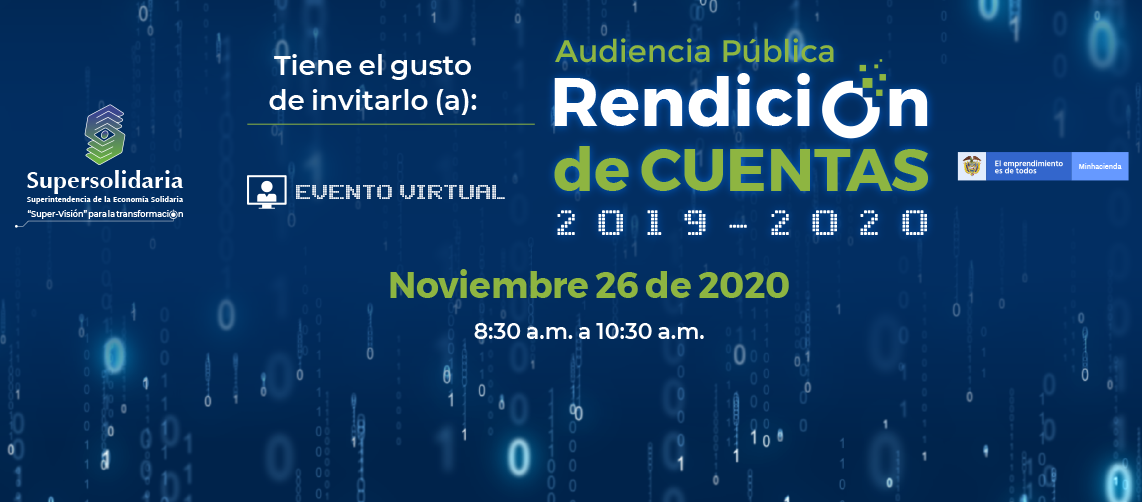 Supersolidaria rendirá cuentas el 26 de noviembre, a partir de las 8:30 a.m.