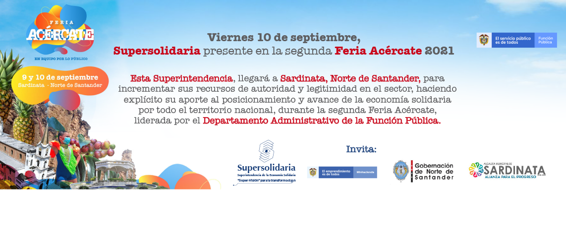 ¡Supersolidaria en las regiones! El 10 de septiembre estaremos en Sardinata, Norte de Santander