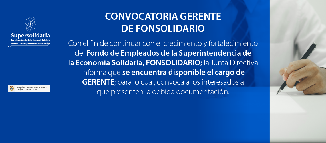 Convocatoria Gerente de Fonsolidario