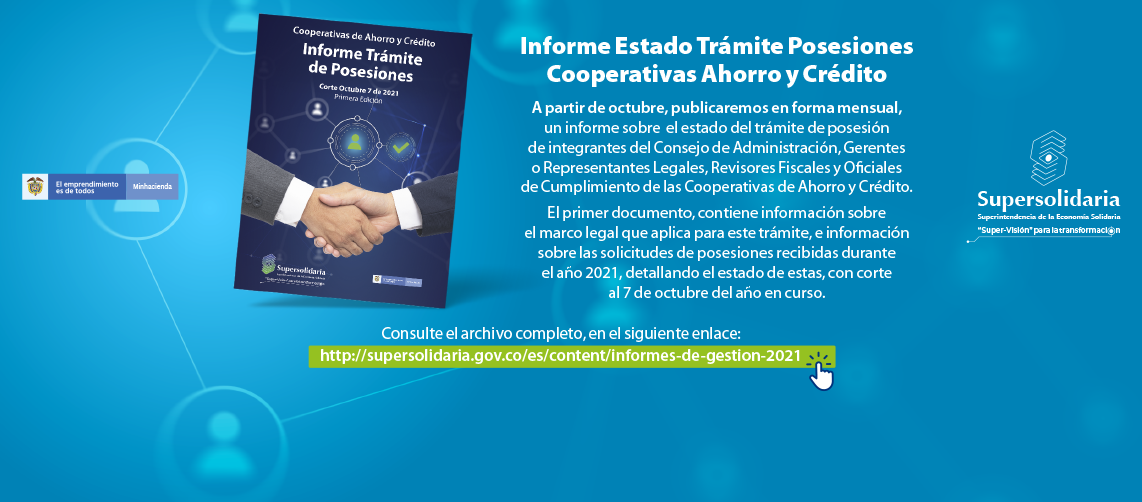 Primer Informe Estado Trámite Posesiones Cooperativas Ahorro y Crédito