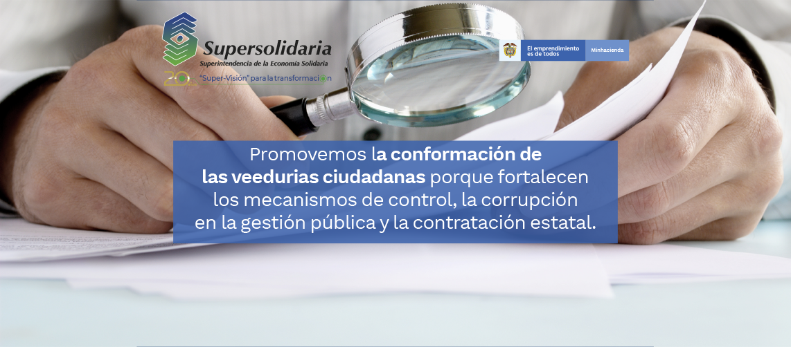 En Supersolidaria promovemos la conformación de las veedurías ciudadanas