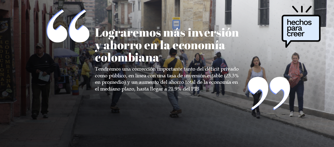 Lograremos más inversión y ahorro en la economía colombiana