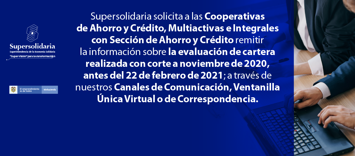 Se solicita remitir información evaluación cartera corte noviembre 2020