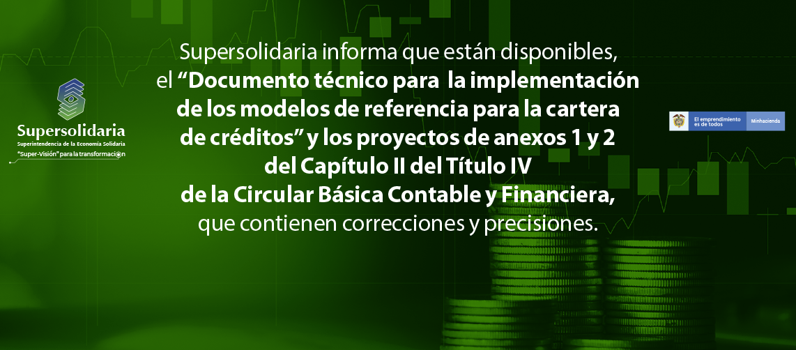 Disponible documento técnico con sus anexos, correspondientes al Capítulo II del Título IV de la Circular Básica Contable y Financiera