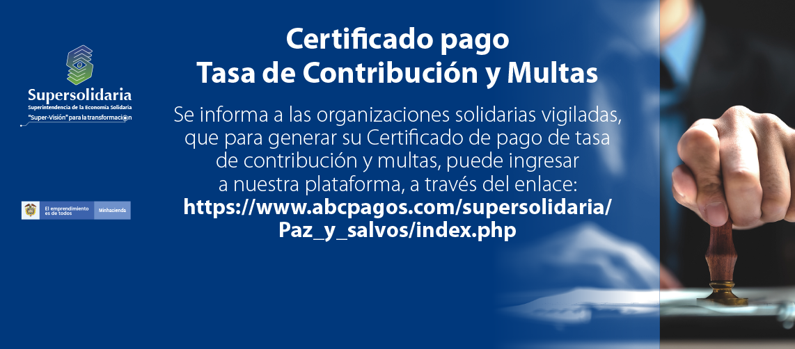 Certificado Pago Tasa de Contribución y Multas