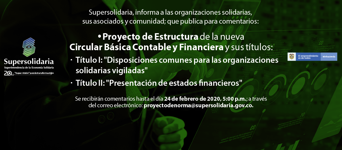 Estructura y dos primeros títulos, Circular Básica Contable y Financiera para comentar