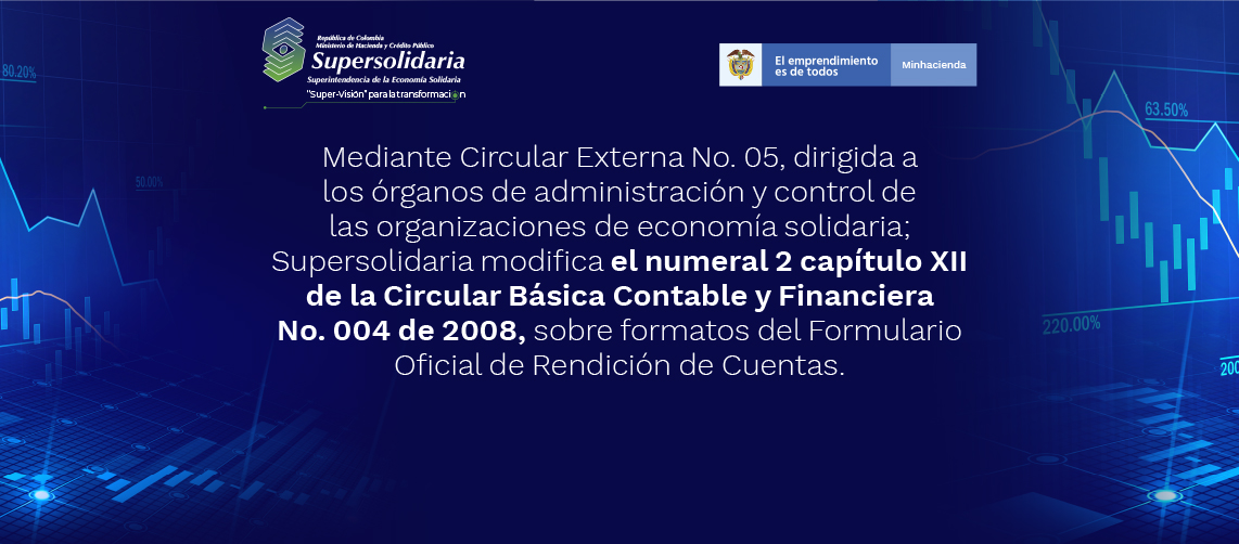 Circular Externa No. 05 Formatos del Formulario Oficial de Rendición de Cuentas