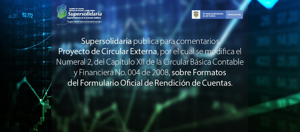 Proyecto de Circular Externa Formatos del Formulario Oficial de Rendición de Cuentas