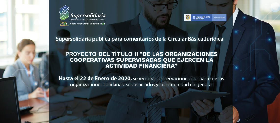 Proyecto del Título II de la Circular Básica Jurídica para Comentarios