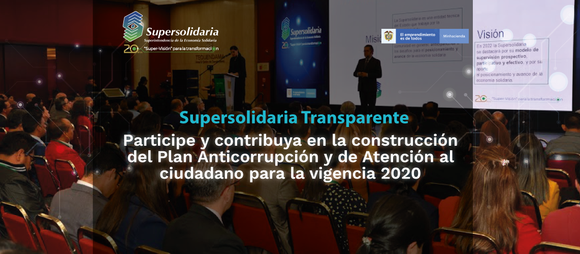 Supersolidaria publica para comentarios Plan Anticorrupción 2020