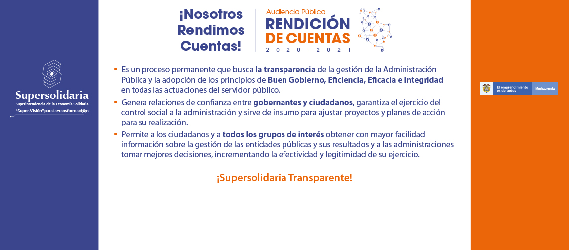 Supersolidaria Transparente! Importancia de la Rendición de Cuentas