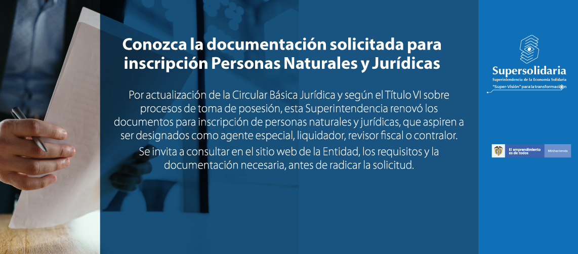 Conozca los documentos de inscripción para designación de intervención 