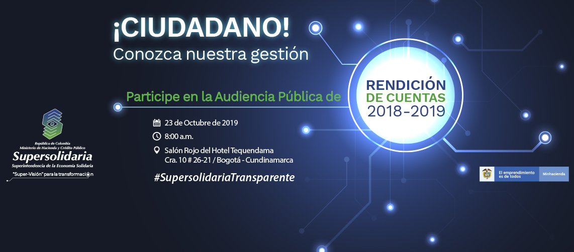 Supersolidaria rendirá cuentas este 23 de octubre