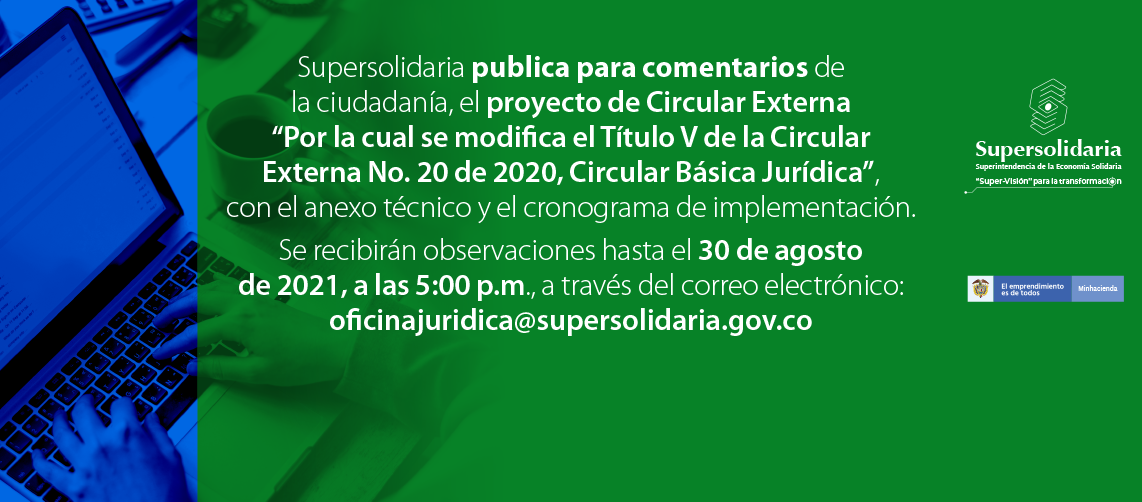 Para comentarios Título V Circular Externa No. 20 de 2020, Circular Básica Jurídica