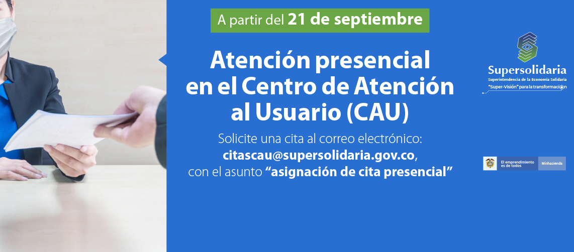 Supersolidaria prestará atención presencial con asignación de cita