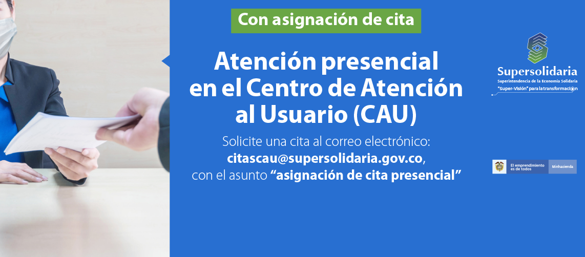 Solicitar asignación de cita para atención presencial en Supersolidaria