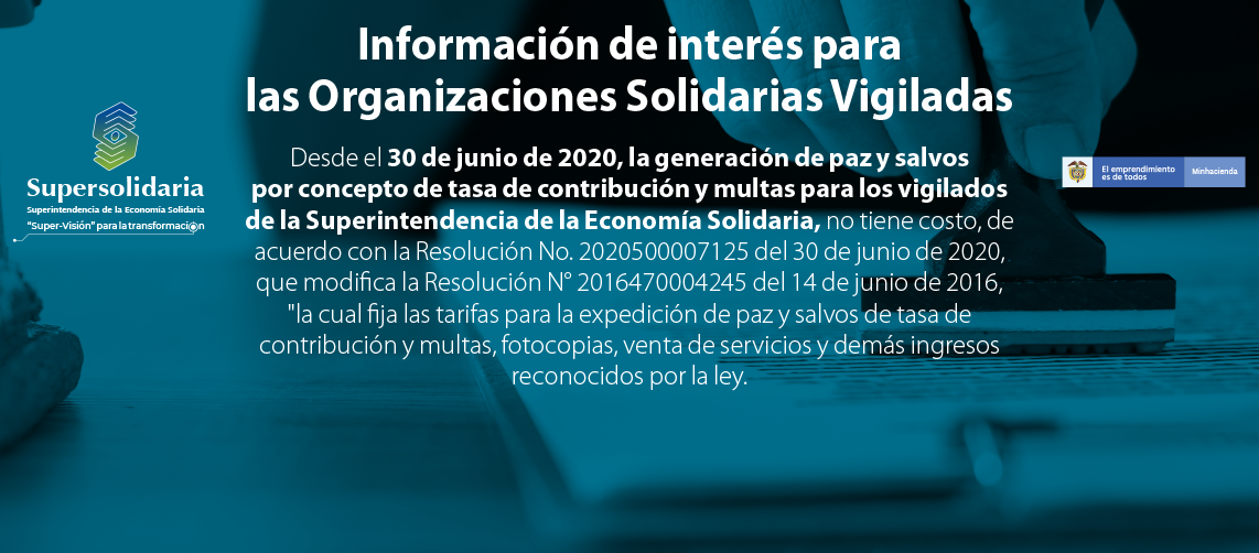 Desde el 30 de junio de 2020, paz y salvos por concepto tasa de contribución y multas, no tiene costo