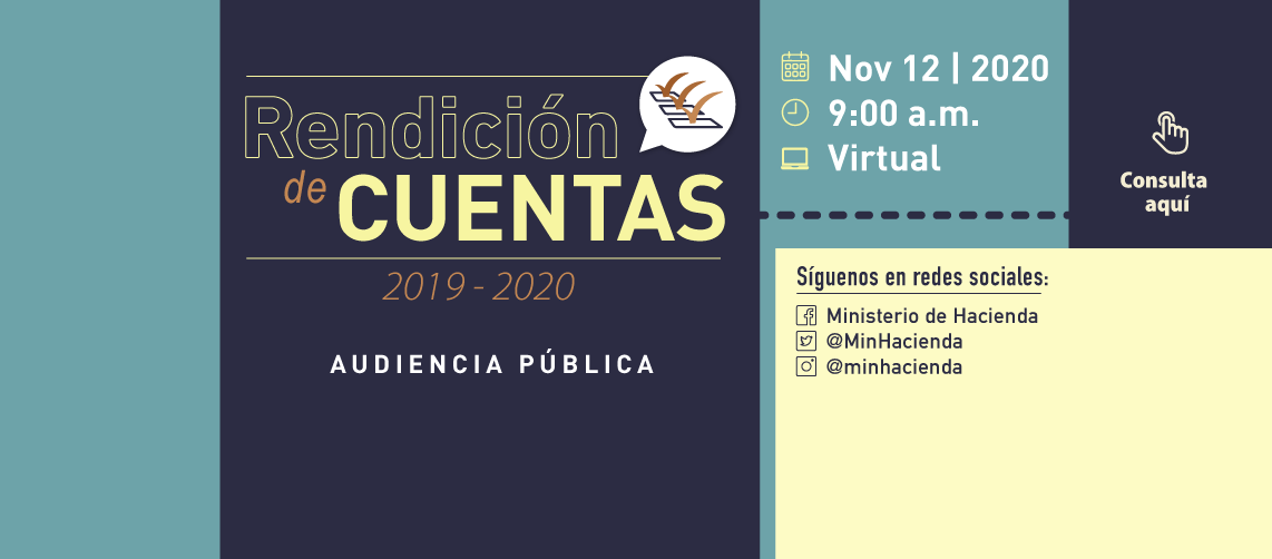 Siga la Rendición de Cuentas del Ministerio de Hacienda a partir de las 9:00 a.m.