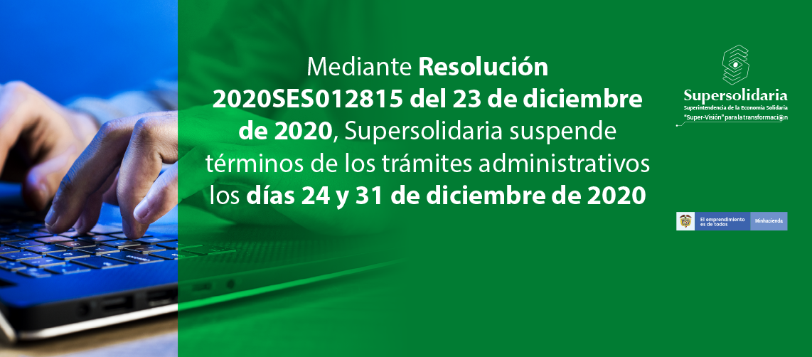 Suspensión términos trámites administrativos 24 y 31 de diciembre de 2020