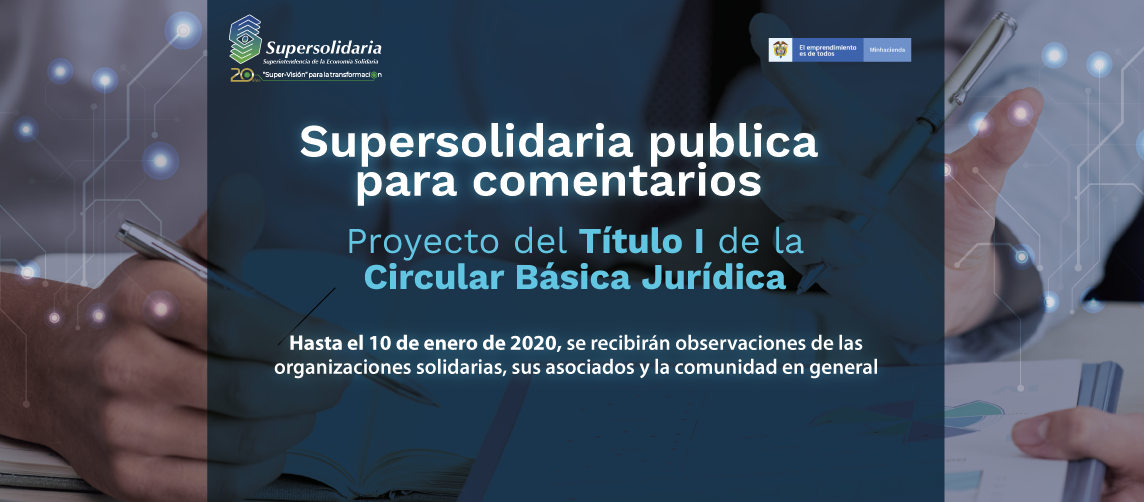 Proyecto del Título Primero de la Circular Básica Jurídica para Comentarios